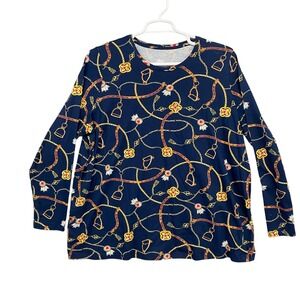 Kim Rogers Perfectly Soft 3X Womens Long Sleeve Tunic Top Equestrian‎ Print